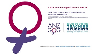 2020 Vision – ovarian cancer survivors making a difference for the future.
