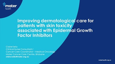 Improving dermatological care for patients with skin toxicity associated with Epidermal Growth Factor Inhibitors