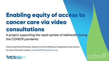 Enabling equity of access to cancer care via video consultations during the COVID-19 pandemic peak